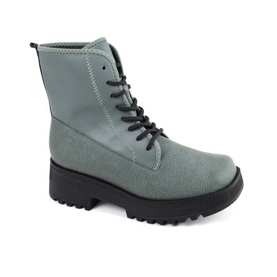 BOOTS PICCADILLY FEMME CUIR PU VERT